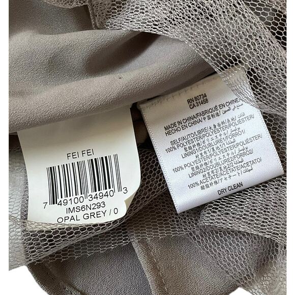 BCBG Maxazria Runway Gray Fei Fei Tube Mini Dress Women's Size 0 | 34-4 - Picture 6 of 8